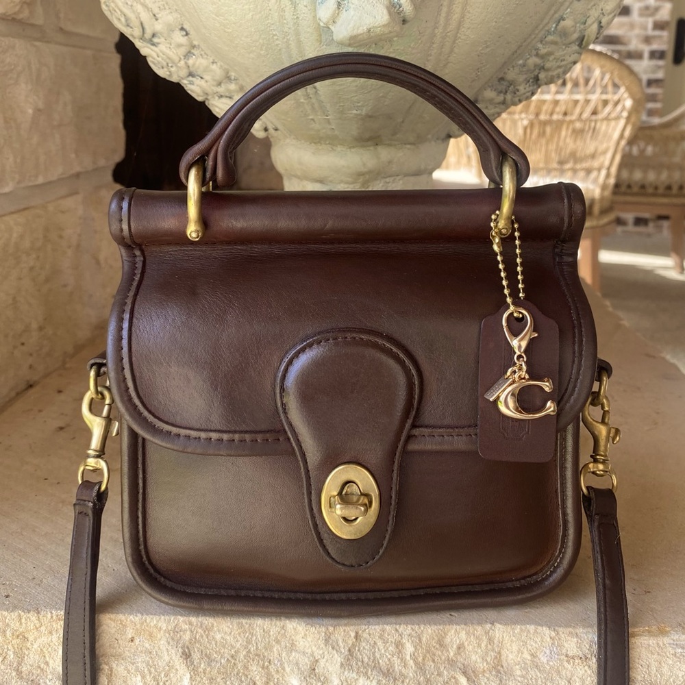 Coach Vintage Winnie 9023 in Mahogany + Coach bag charm & original dust bag